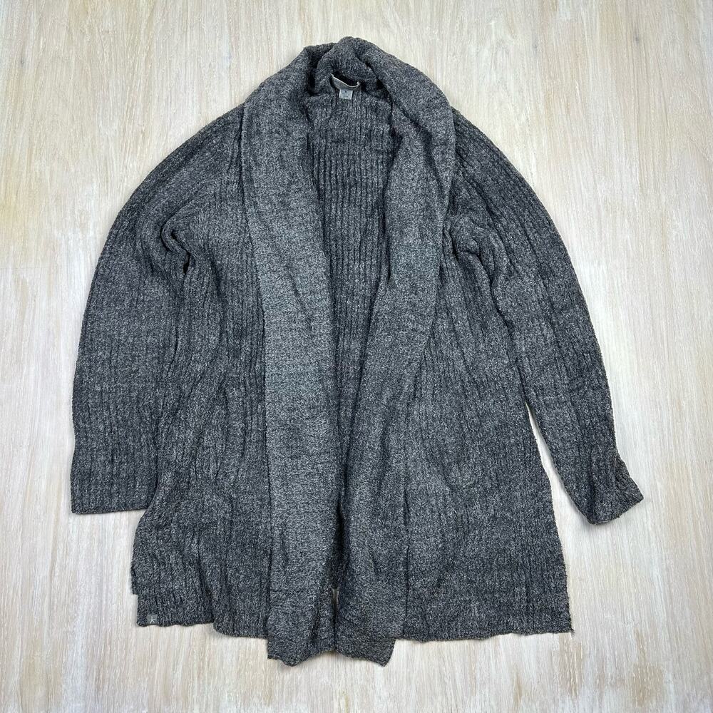 Barefoot Dreams Gray Cozychic Lite Montecito Lounge Casual Cardigan Sweater XL